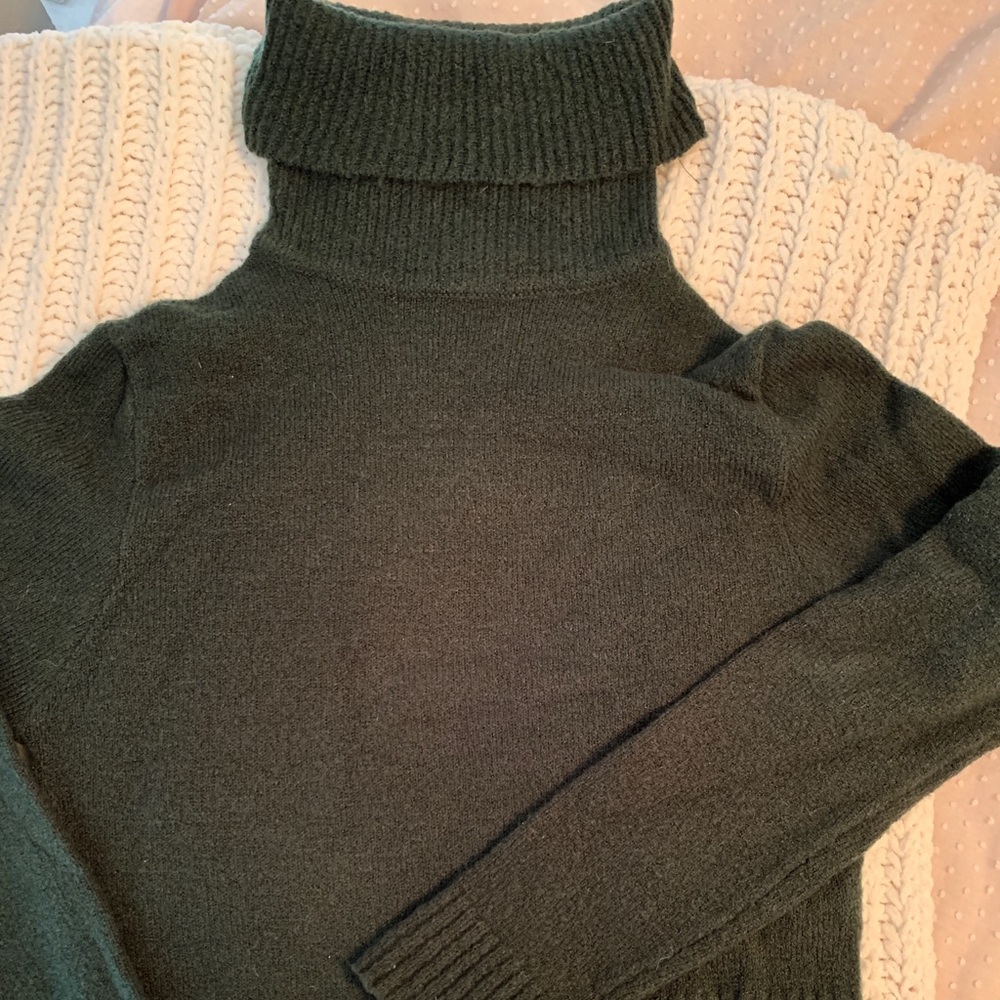 Cropped turtleneck sweater
